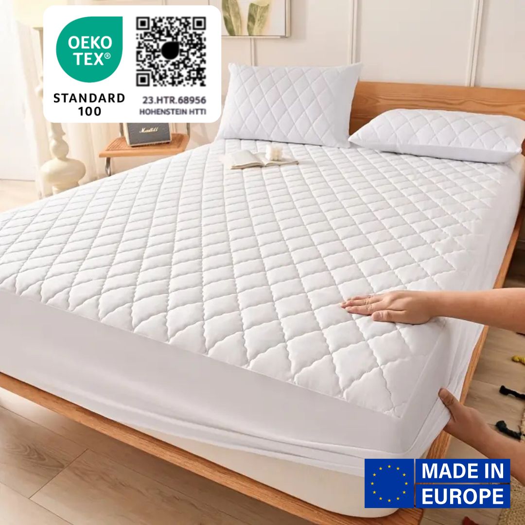 Premium Matratzenschoner Gesteppt 100 % Baumwolle Renforcé (Naturfaser)